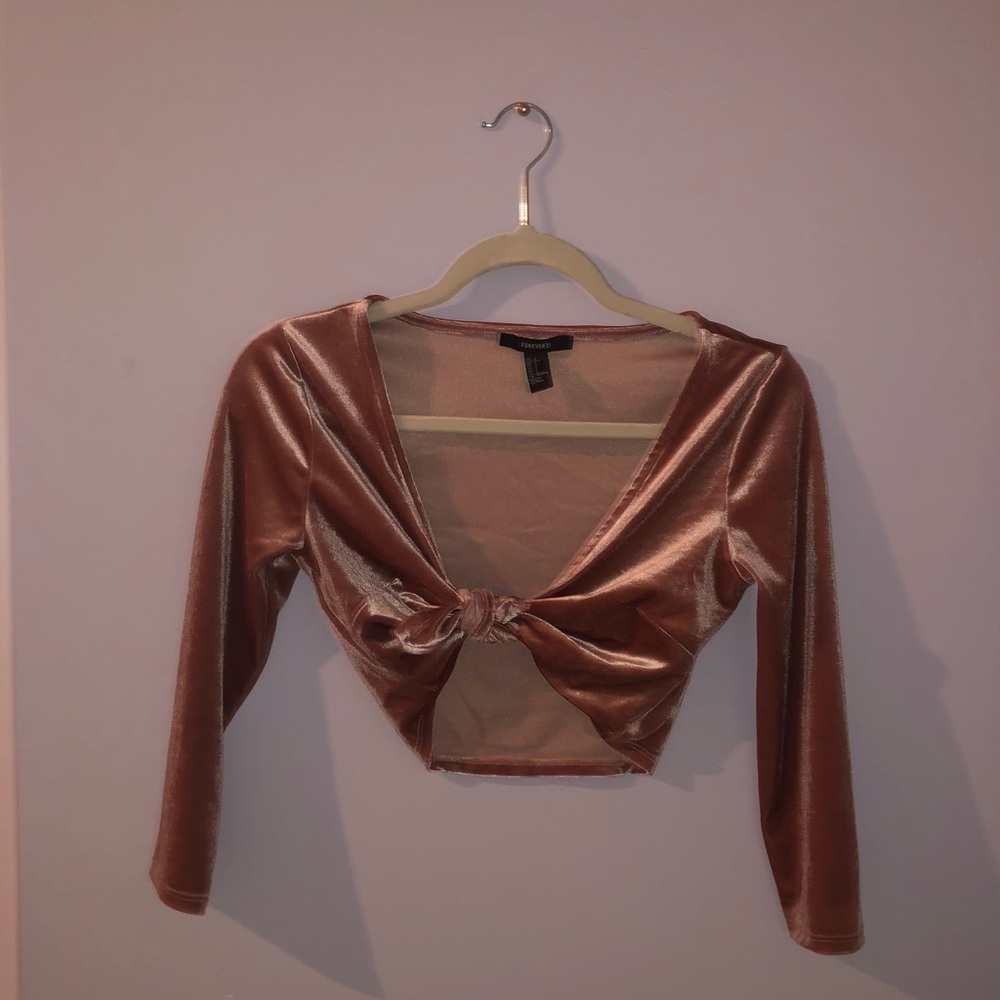suede crop top